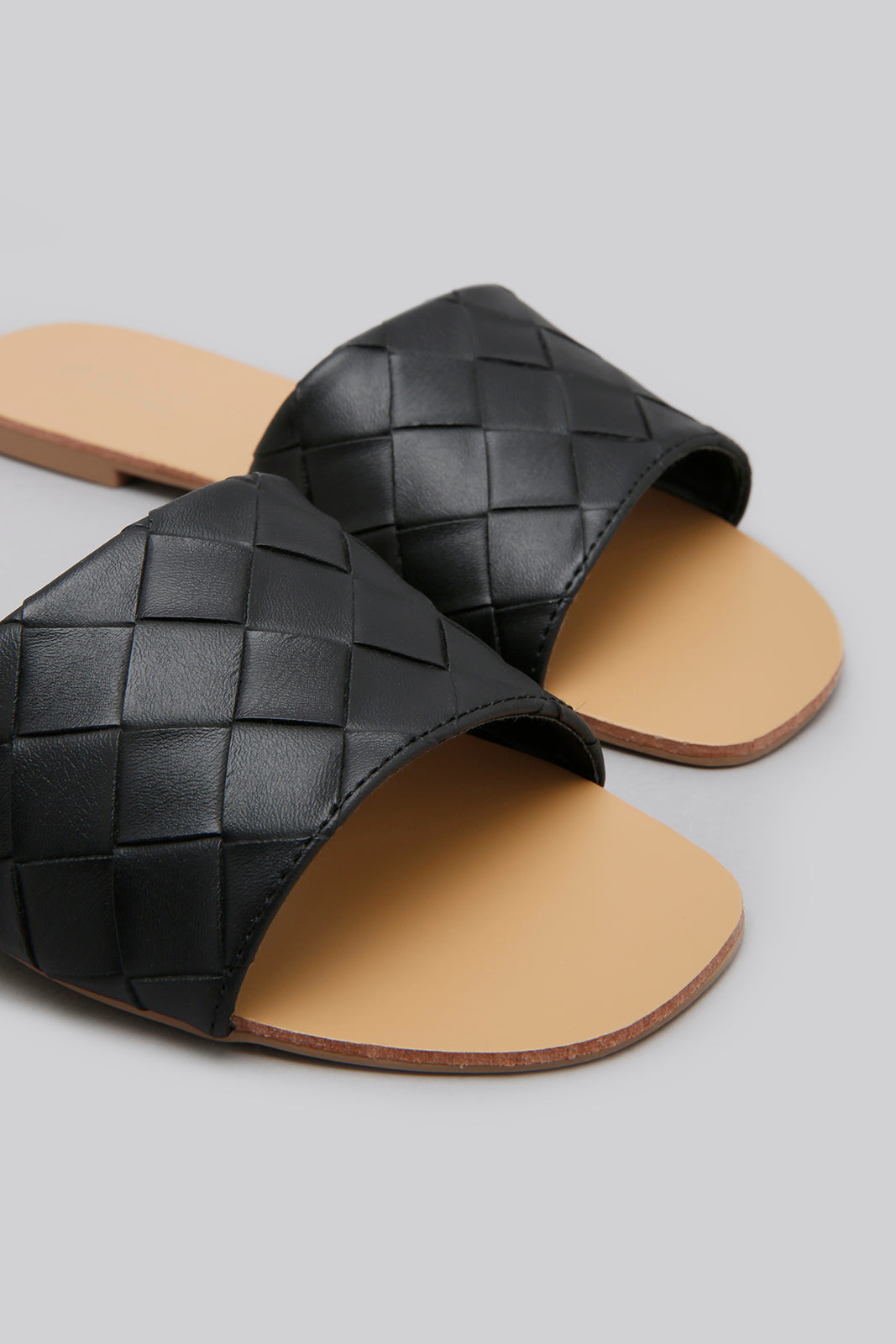 Black Woven Upper Mule