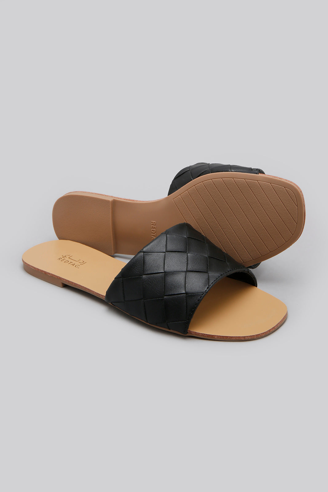 Black Woven Upper Mule