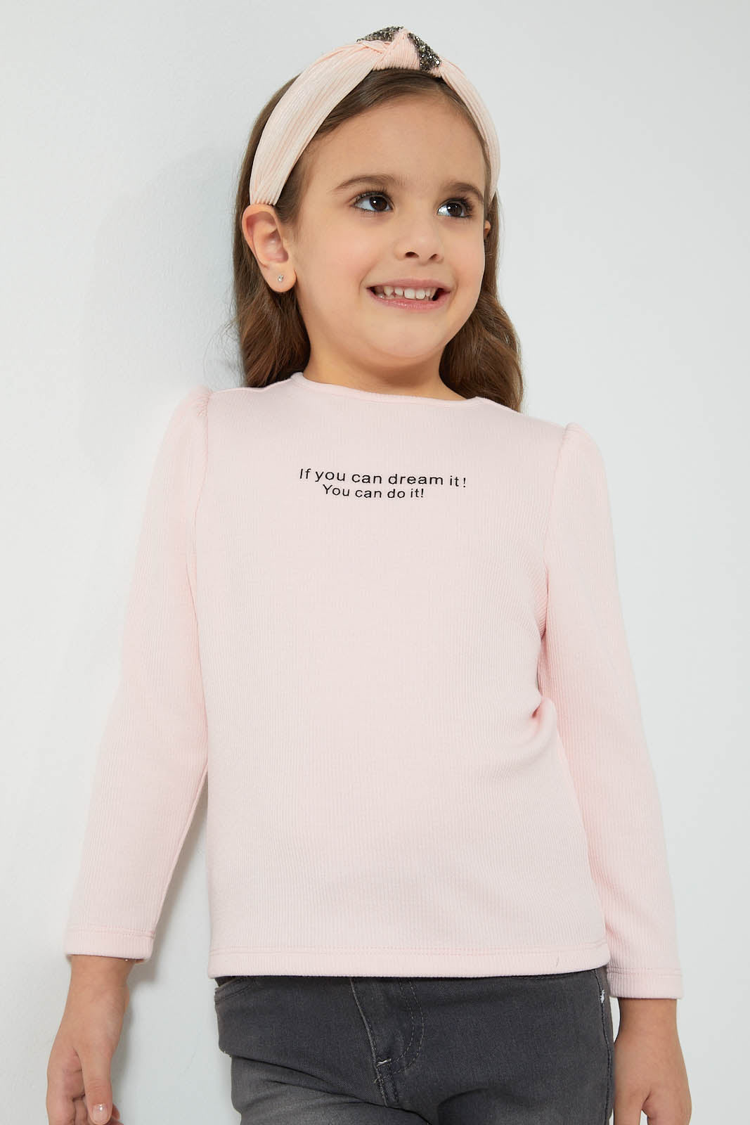 Pink Slogan Print T-Shirt