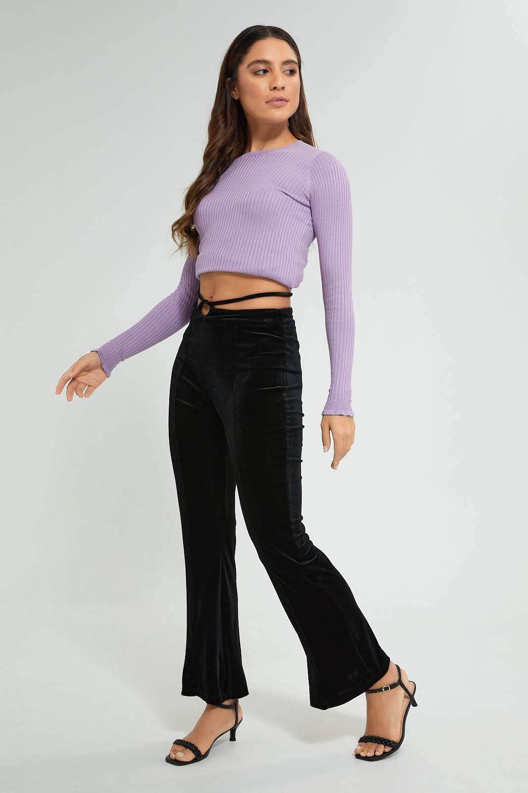 Redtag-String-Detail-Velour-Trouser-Colour:Black,-Filter:Women's-Clothing,-New-In,-New-In-Women,-Non-Sale,-Section:Women,-W21B,-Women-Trousers-Women's-