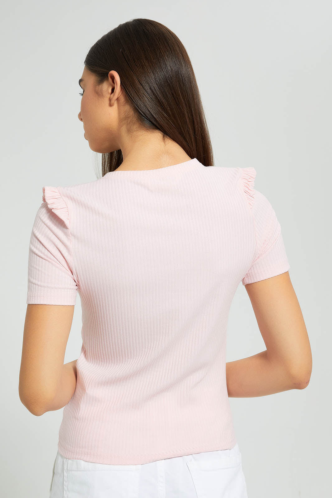 Redtag-Pink-Ruffle-Detail-Sleeve-Blouse-Tops-Women's-