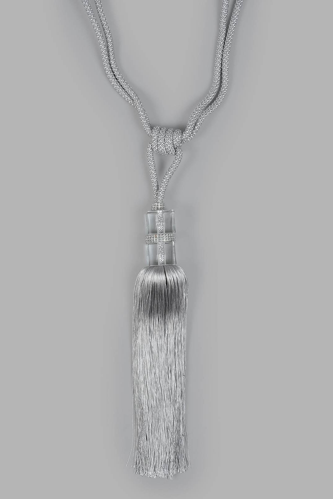 Redtag-Grey-Tie-Back-With-Crystal-Colour:Grey,-Filter:Home-Bedroom,-HMW-BED-Tie,-New-In,-New-In-HMW-BED,-Non-Sale,-Section:Homewares,-W21B-Home-Bedroom-