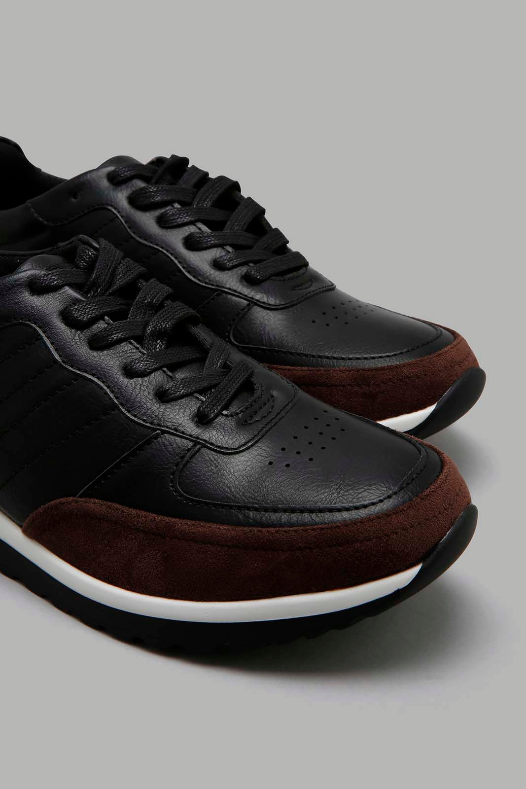 Redtag-Black-Color-Block-Sneaker-Character,-Colour:Black,-Filter:Men's-Footwear,-Men-Casual-Shoes,-New-In,-New-In-Men-FOO,-Non-Sale,-W21B-Men's-0