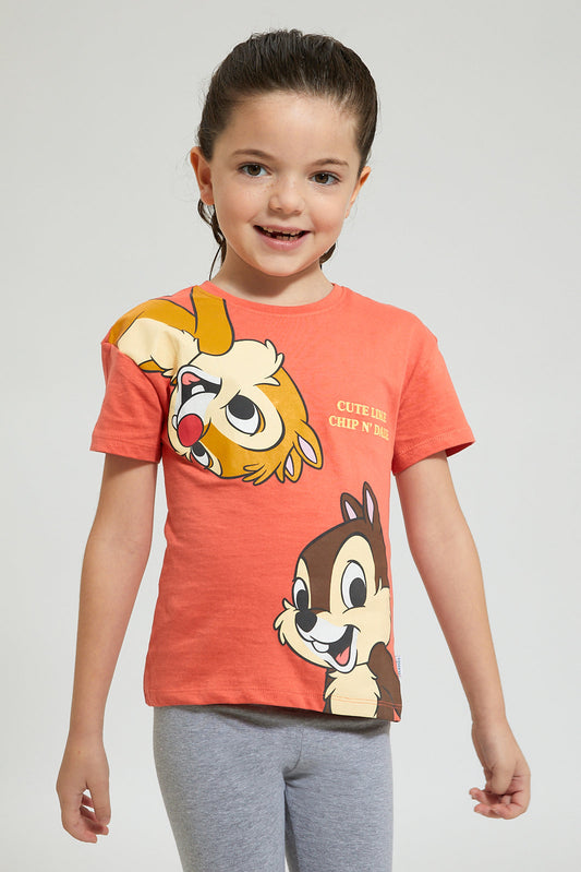 Peach Chip & Dale T-Shirt