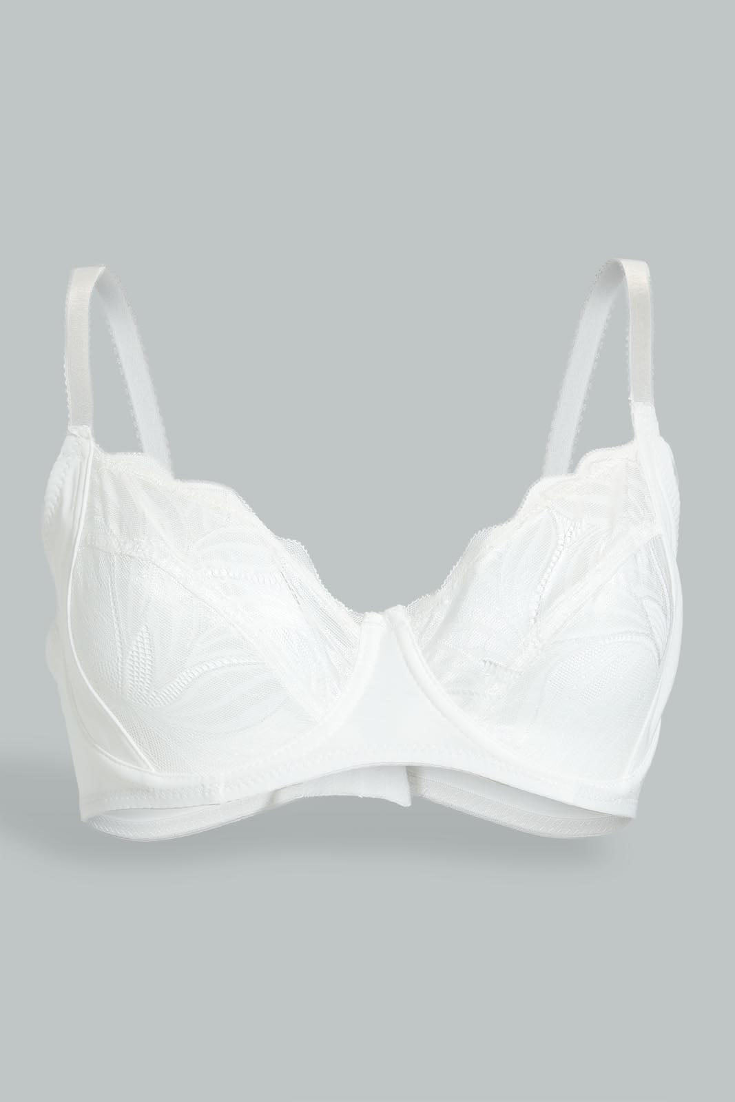 Redtag-Grey/Pink-Plain-Non-Padded--Bra-(2-Pack)-Non-Padded-Women's-