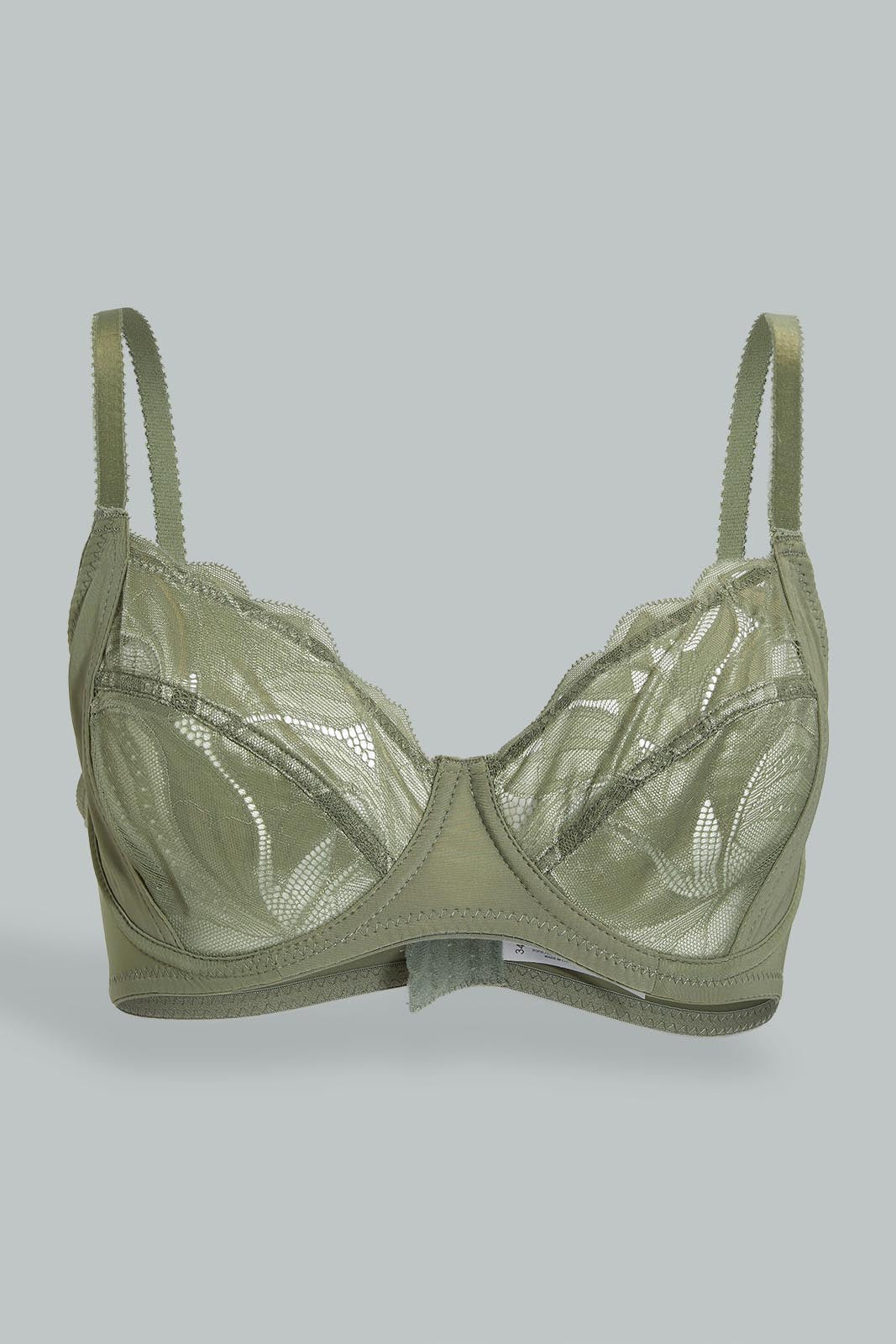 Redtag-Grey/Pink-Plain-Non-Padded--Bra-(2-Pack)-Non-Padded-Women's-