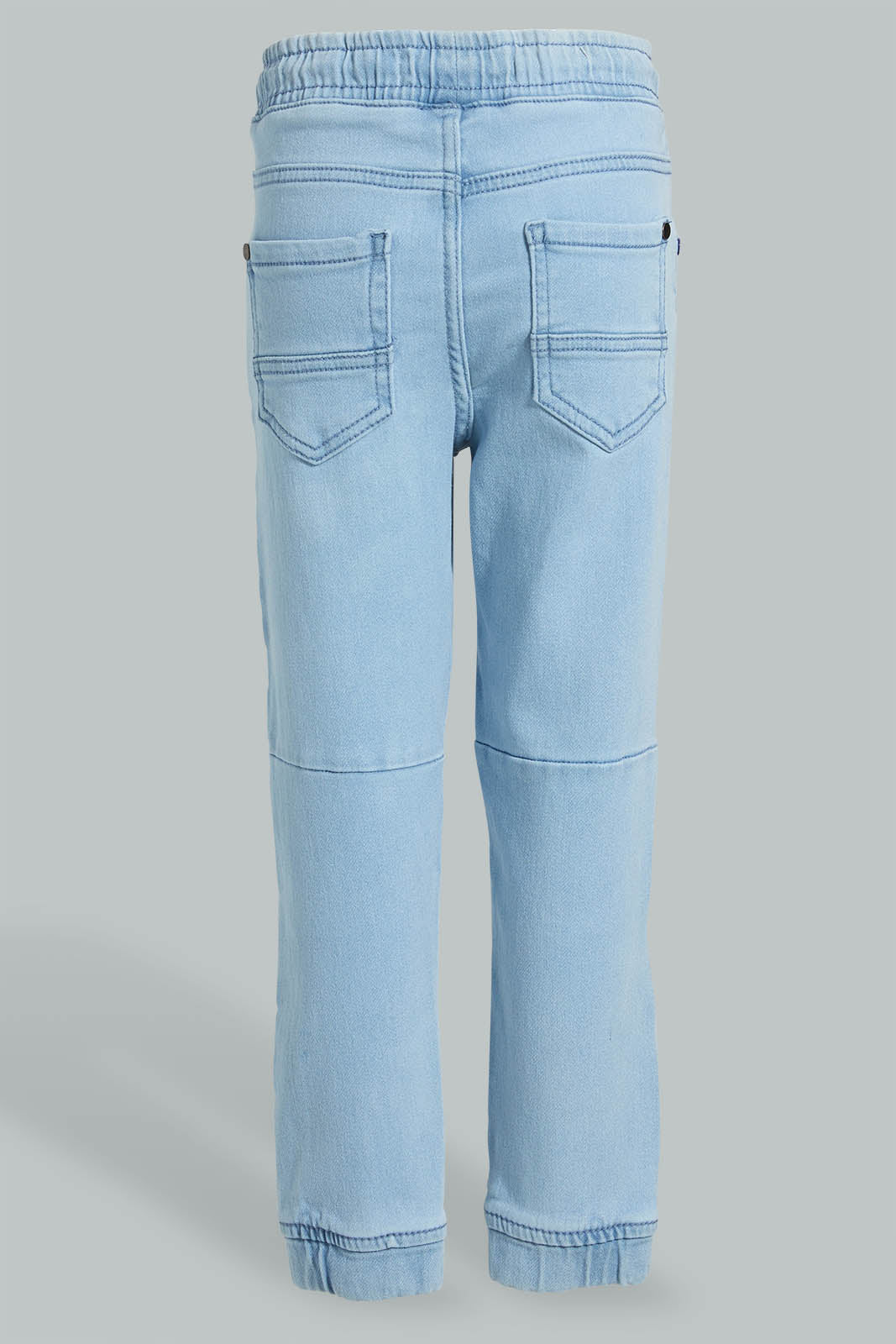 Redtag-Light-Wash-Embossed-Jogger-Jean-Jeans-Jogger-Fit-Boys-2 to 8 Years