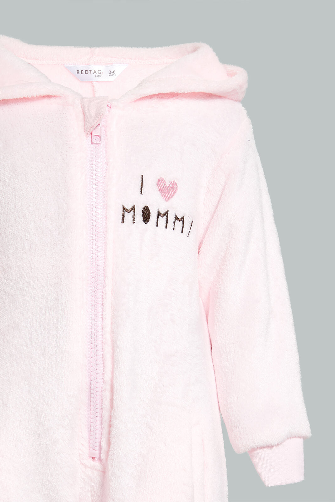 Redtag-Ing-Solid-Beer-Onesie-Pyjama-Sets-Infant-Girls-3 to 24 Months