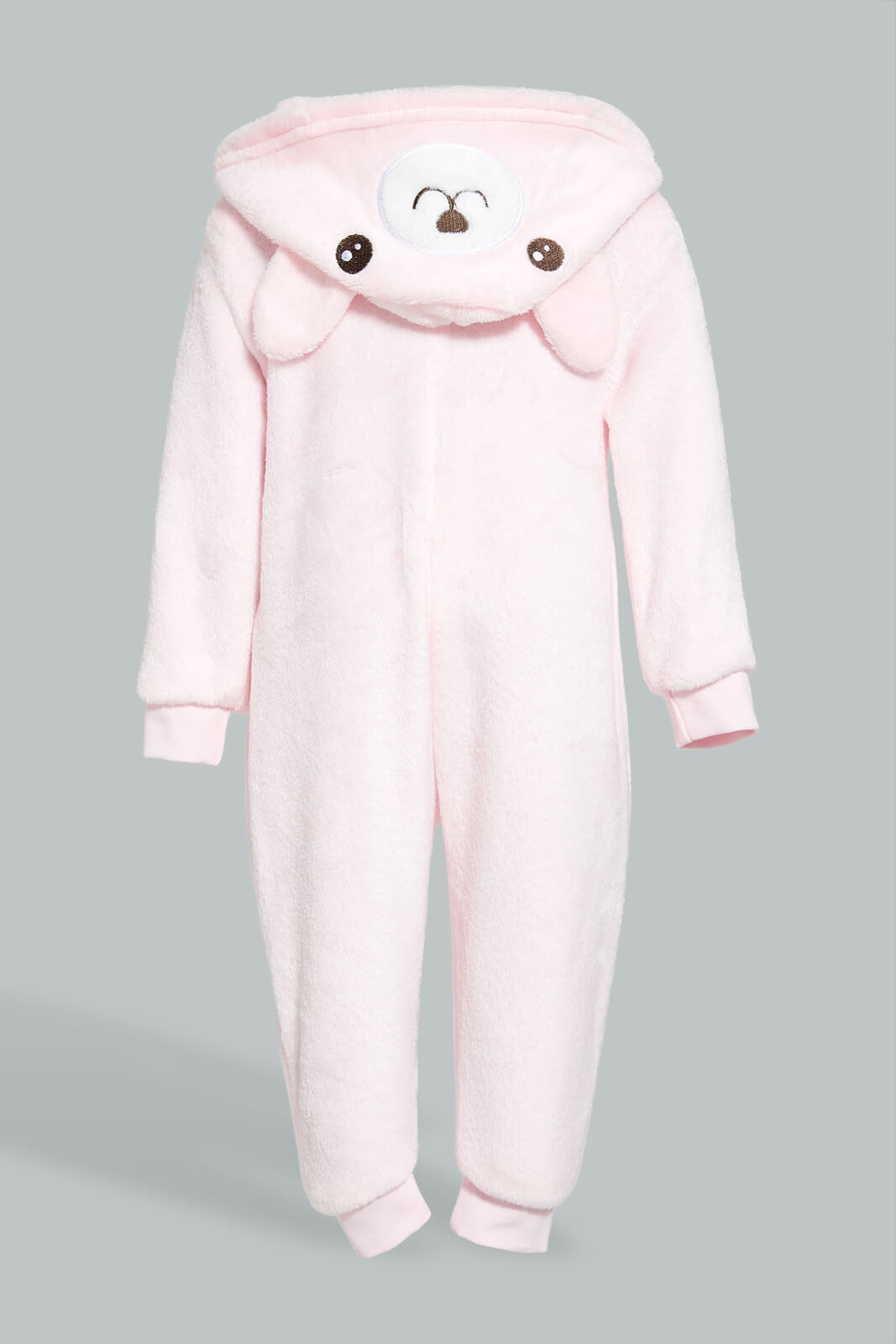 Redtag-Ing-Solid-Beer-Onesie-Pyjama-Sets-Infant-Girls-3 to 24 Months