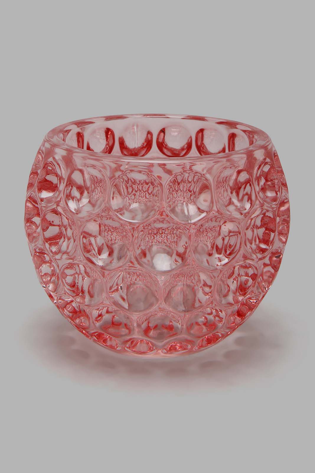 Redtag-Red-Glass-Candle-Holder-Colour:Red,-Filter:Home-Decor,-HMW-HOM-Candle-Stand,-HOM-PAST-MODERN-1/12,-New-In,-New-In-HMW-HOM,-Non-Sale,-Section:Homewares,-W21B-Home-Decor-