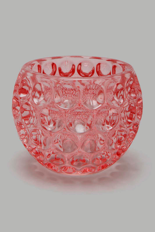 Redtag-Red-Glass-Candle-Holder-Colour:Red,-Filter:Home-Decor,-HMW-HOM-Candle-Stand,-HOM-PAST-MODERN-1/12,-New-In,-New-In-HMW-HOM,-Non-Sale,-Section:Homewares,-W21B-Home-Decor-