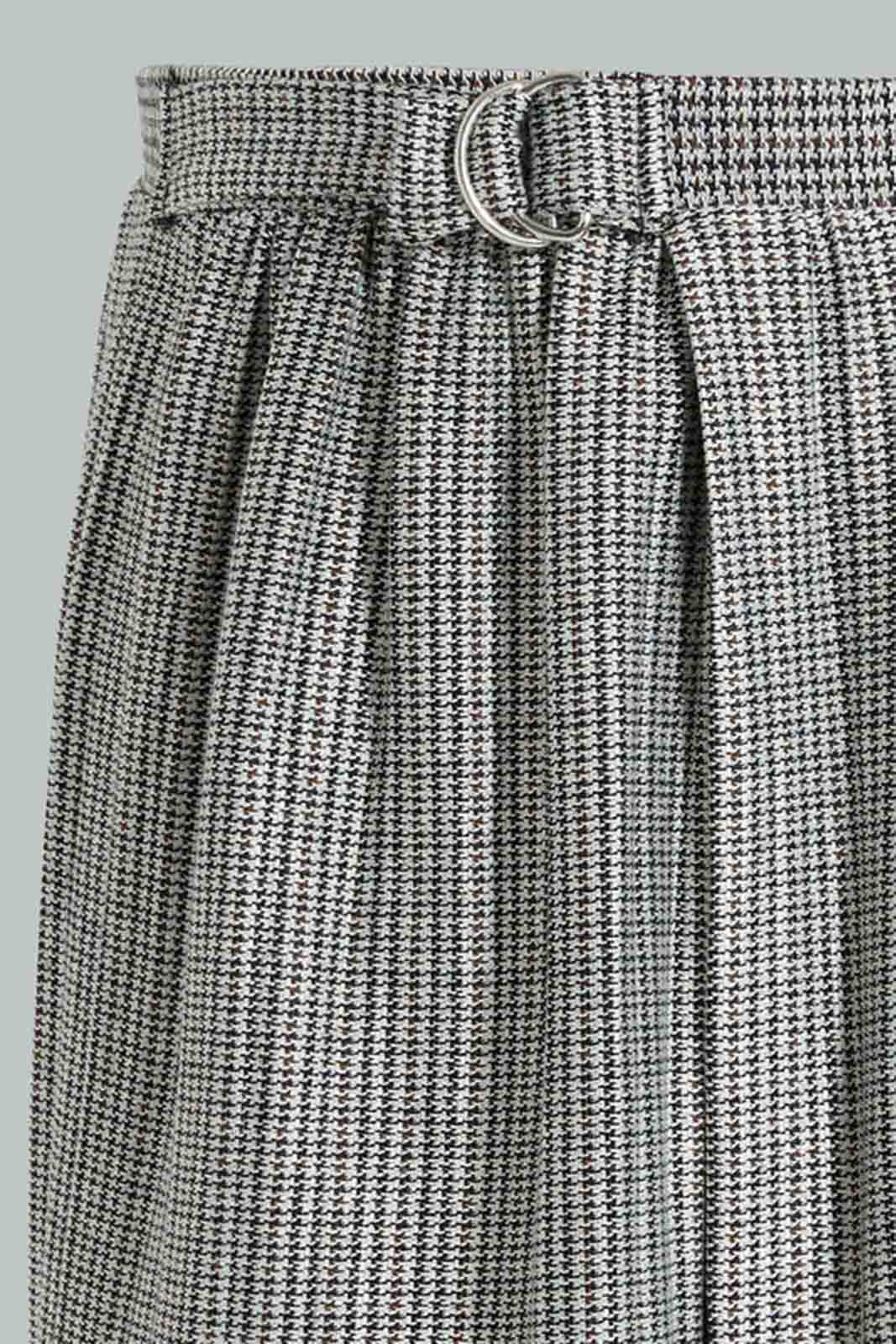 Redtag-Grey/Black-Tweed-Pleated-Skirts-Skirts-Senior-Girls-9 to 14 Years