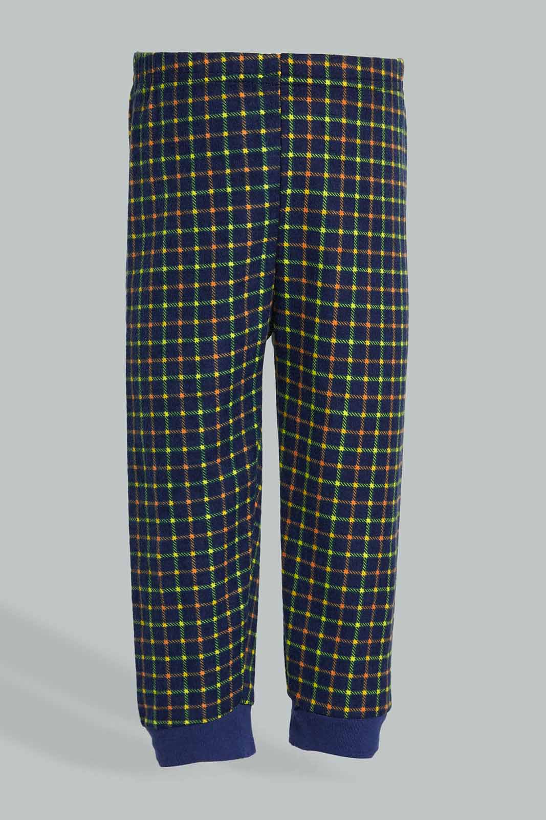 Redtag-Ecru-Tshirt-With-Woven-Pajama-Pj-Set-(2-Pack)-Colour:Ecru,-Filter:Infant-Boys-(3-to-24-Mths),-Infant-Boys-Pyjama-Sets,-New-In,-New-In-INB,-Non-Sale,-Section:Kidswear,-W21B-Infant-Boys-3 to 24 Months