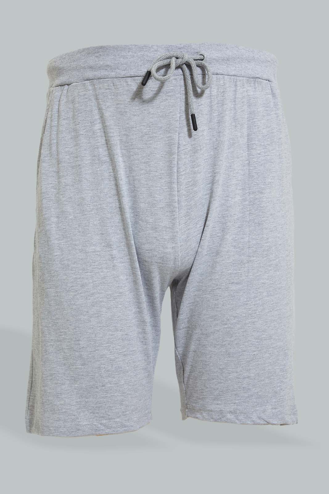Redtag-Grey/Teal-Green-2-Pack-Pyjama-Short-Pyjama-Bottoms-Men's-