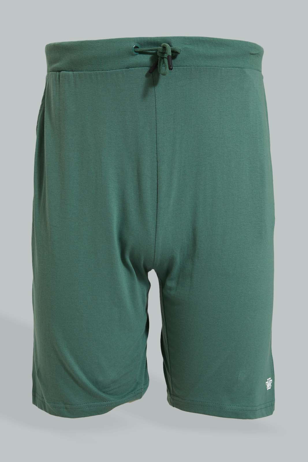 Redtag-Grey/Teal-Green-2-Pack-Pyjama-Short-Pyjama-Bottoms-Men's-