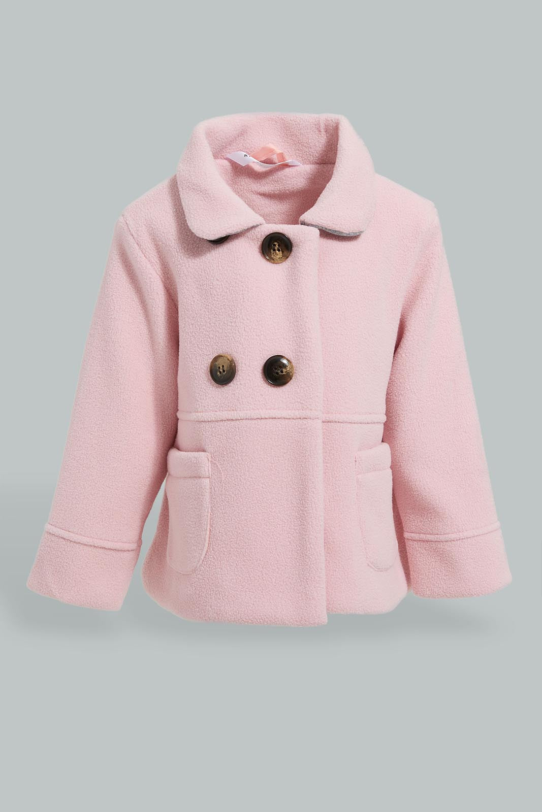 Redtag-Pink-Melton-Jacket-Jackets-Infant-Girls-3 to 24 Months