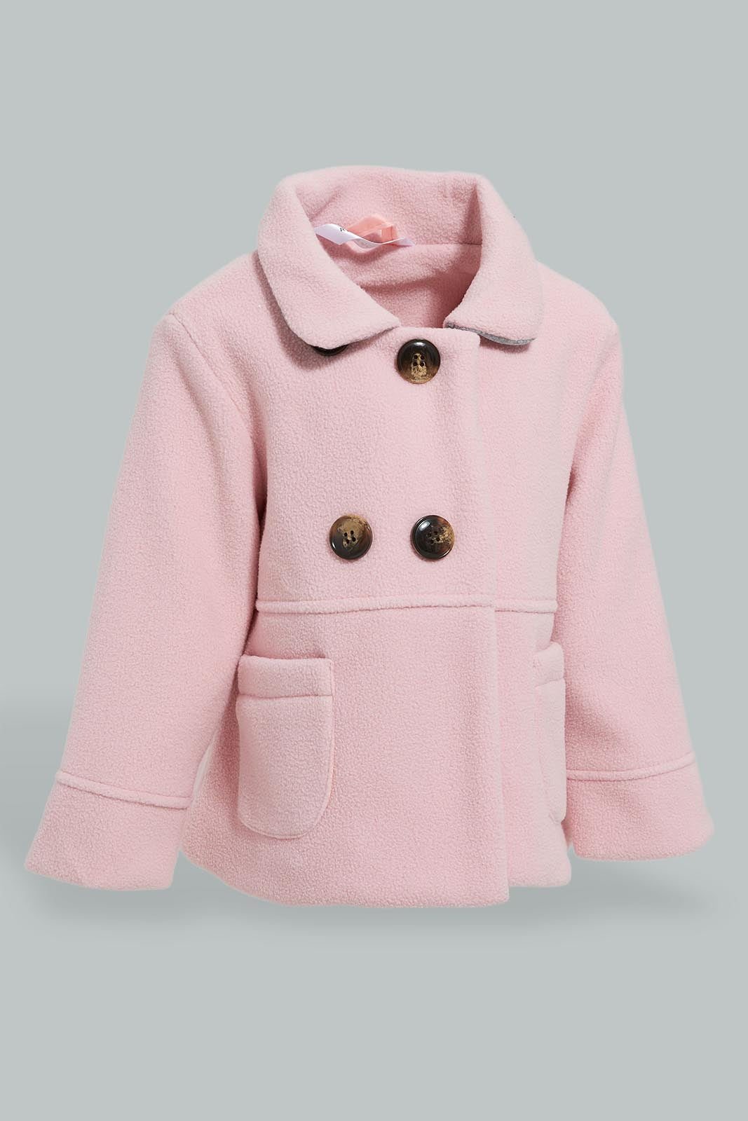 Redtag-Pink-Melton-Jacket-Jackets-Infant-Girls-3 to 24 Months