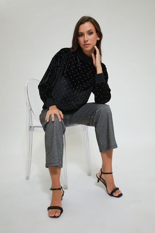 Black Studded Sweatshirt