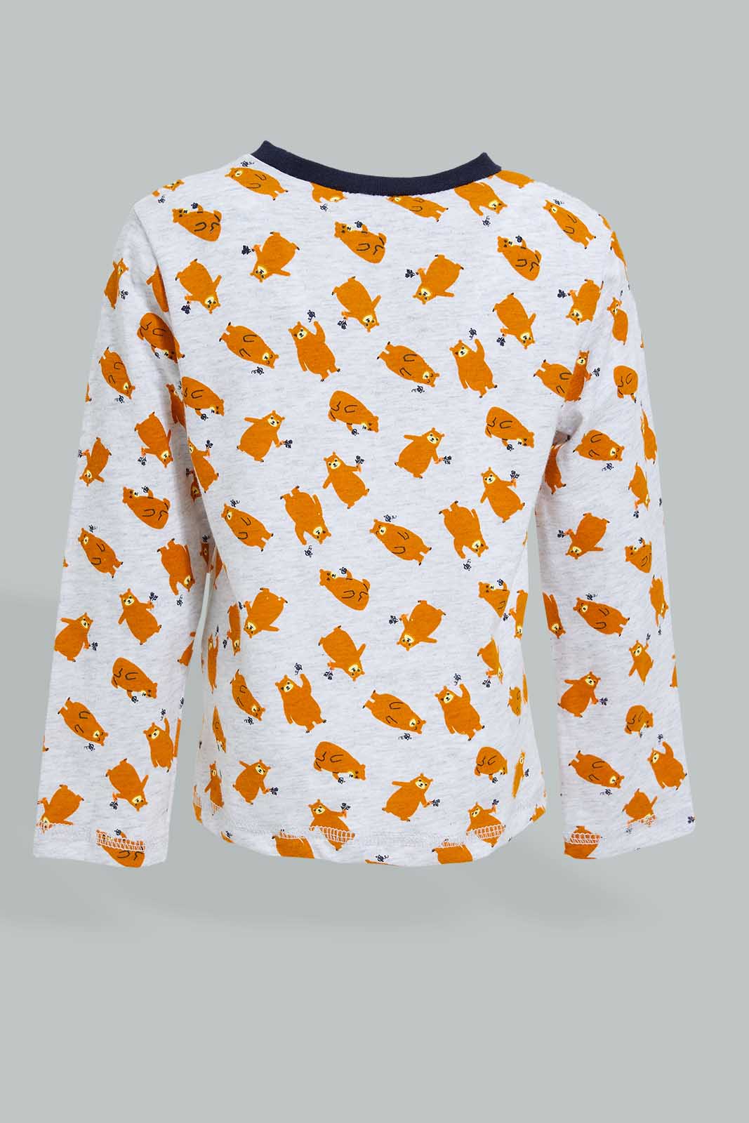 Redtag-White-And-Grey-Pj-Set-2-Pack-(4-Pack)-Colour:White,-Filter:Infant-Boys-(3-to-24-Mths),-Infant-Boys-Pyjama-Sets,-New-In,-New-In-INB,-Non-Sale,-Section:Kidswear,-W21B-Infant-Boys-3 to 24 Months
