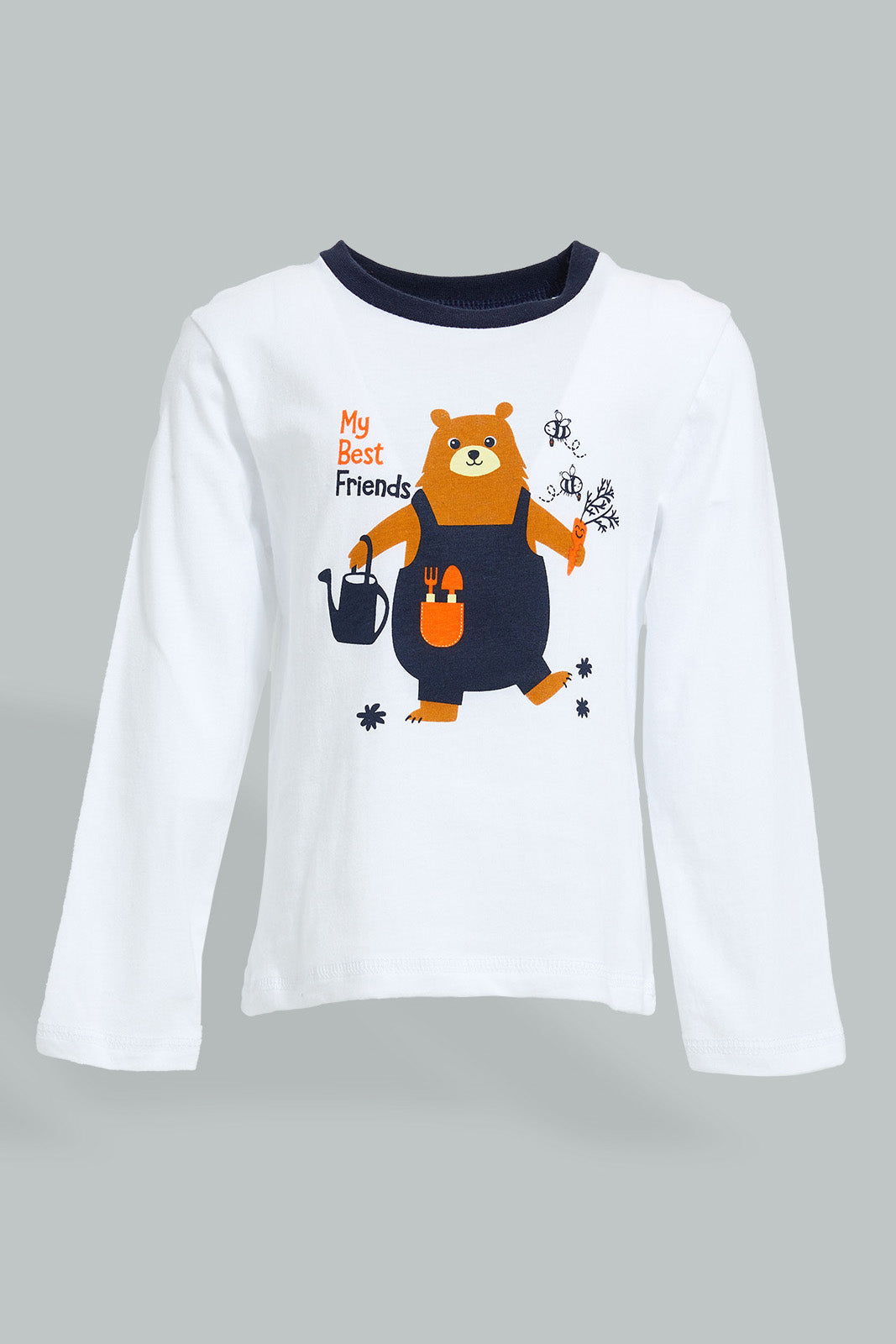 Redtag-White-And-Grey-Pj-Set-2-Pack-(4-Pack)-Colour:White,-Filter:Infant-Boys-(3-to-24-Mths),-Infant-Boys-Pyjama-Sets,-New-In,-New-In-INB,-Non-Sale,-Section:Kidswear,-W21B-Infant-Boys-3 to 24 Months