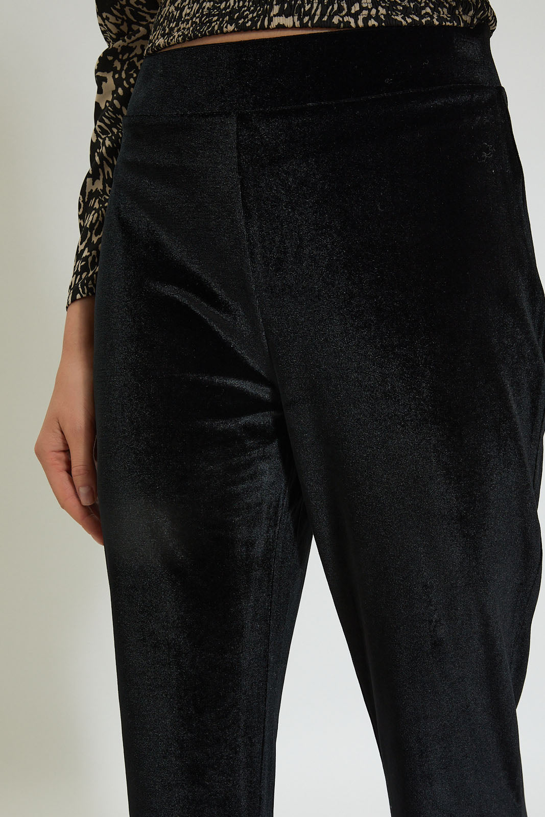 Redtag-Black-Velour-Trouser-Trousers-Women's-