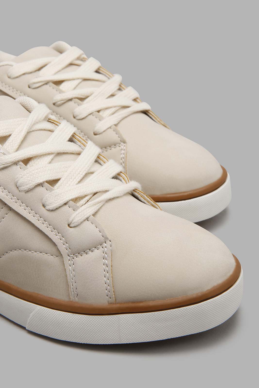 Redtag-Off-White-Colour-Block-Sneaker-BSR-Casual-Shoes,-Character,-Colour:Cream,-Filter:Boys-Footwear-(5-to-14-Yrs),-New-In,-New-In-BSR-FOO,-Non-Sale,-W21B-Senior-Boys-5 to 14 Years