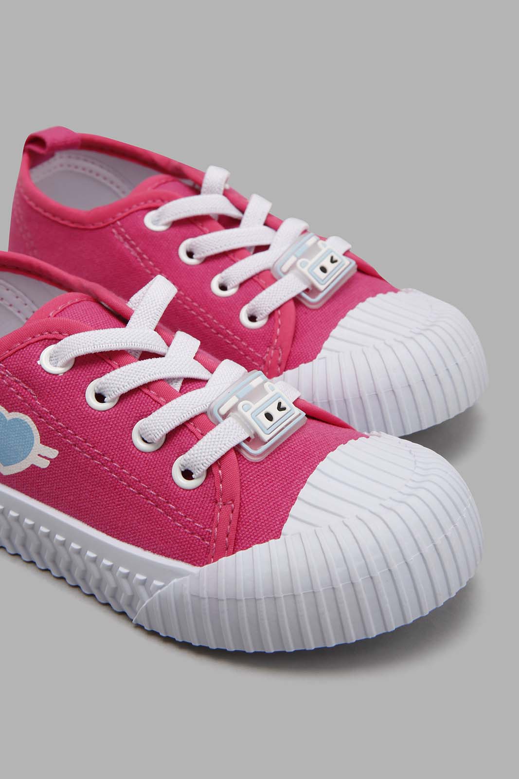 Redtag-Fuchsia-With-Heart-Trim-Pump-Pumps-Infant-Girls-1 to 3 Years
