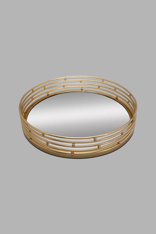 Redtag-Gold-Oval-Decorative-Mirror-Tray-Trays-Home-Decor-