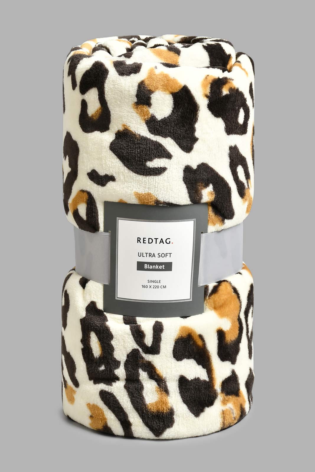 Redtag-Beige-Animal-Print-Ultra-Soft-Blanket-(Single-Size)-Blankets-Home-Bedroom-