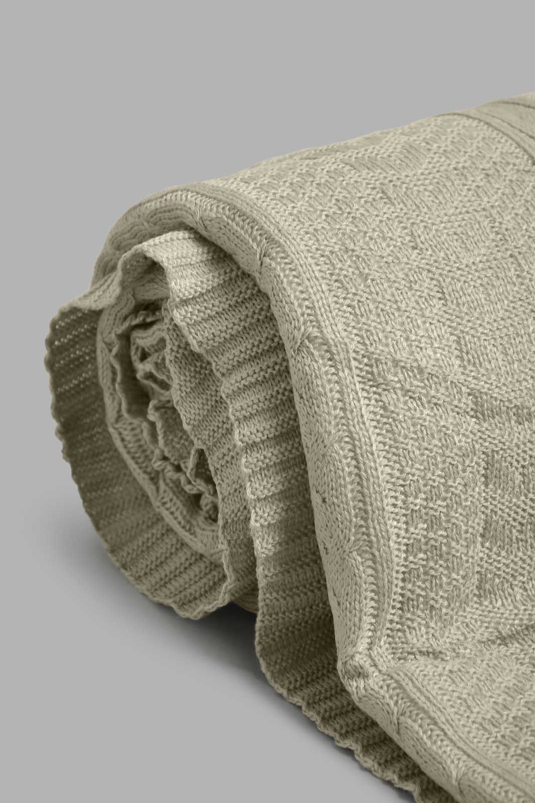 Redtag-Beige-Knit/Sherpa-Reversible-Throw-BED-PHANTASMAGORIA-3,-Colour:Beige,-Filter:Home-Bedroom,-HMW-BED-Throws,-New-In,-New-In-HMW-BED,-Non-Sale,-Section:Homewares,-W21B-Home-Bedroom-