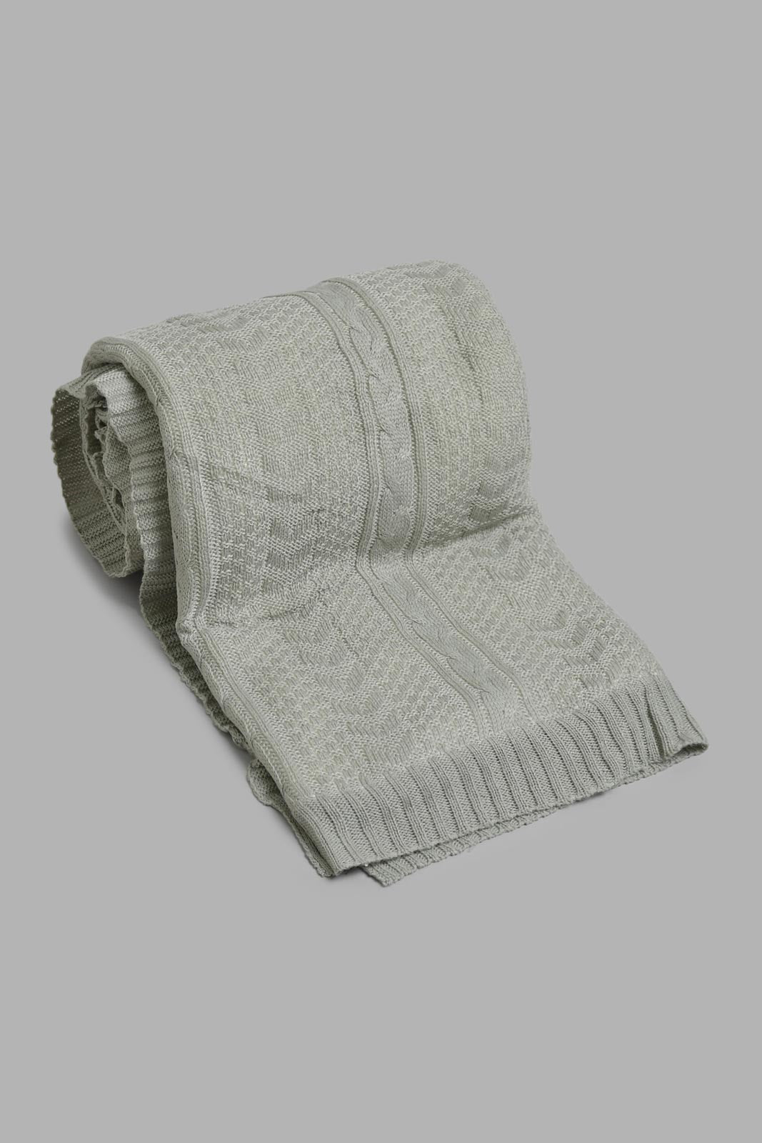 Redtag-Grey-Knit/Sherpa-Reversible-Throw-BED-PHANTASMAGORIA-3,-Colour:Grey,-Filter:Home-Bedroom,-HMW-BED-Throws,-New-In,-New-In-HMW-BED,-Non-Sale,-Section:Homewares,-W21B-Home-Bedroom-