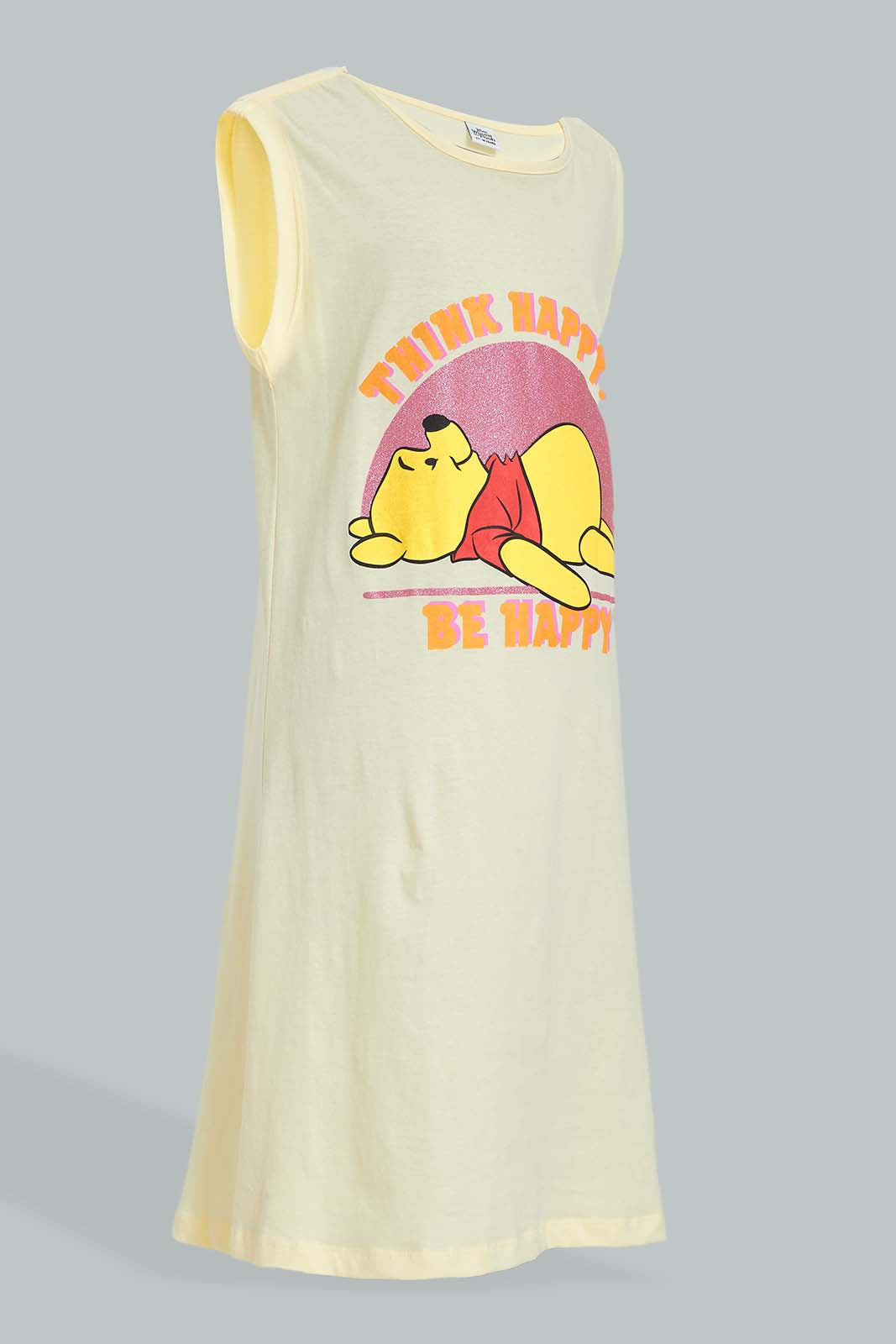 Redtag-Yellow-Winnie-The-Pooh-Long-Length-Night-Dress-W/-Eye-Mask-Colour:Assorted,-Filter:Senior-Girls-(9-to-14-Yrs),-GSR-Nightshirts,-New-In,-New-In-GSR,-Non-Sale,-Section:Kidswear,-W21A-Senior-Girls-9 to 14 Years