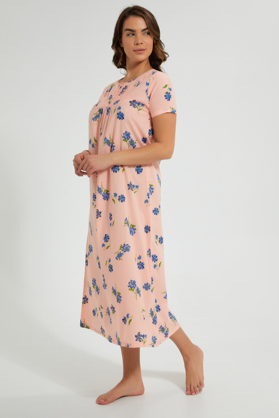 Redtag-Floral-Printed-Nightgown-Nightgowns-Women's-