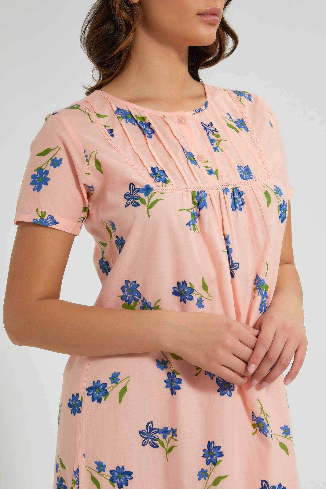 Redtag-Floral-Printed-Nightgown-Nightgowns-Women's-