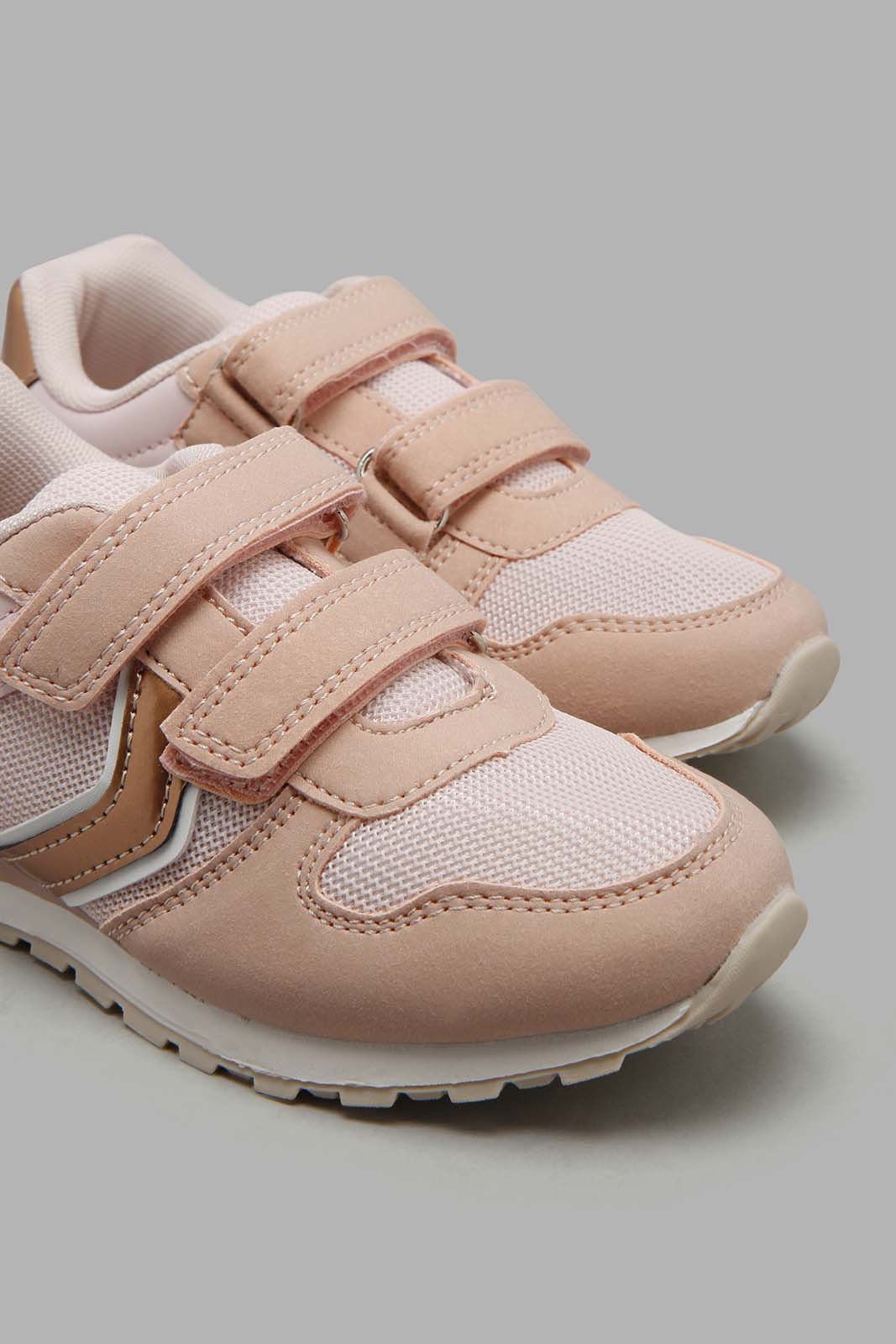 Redtag-Pale-Pink-Velcro-Strap-Sneakers-Sneakers-Girls-3 to 5 Years