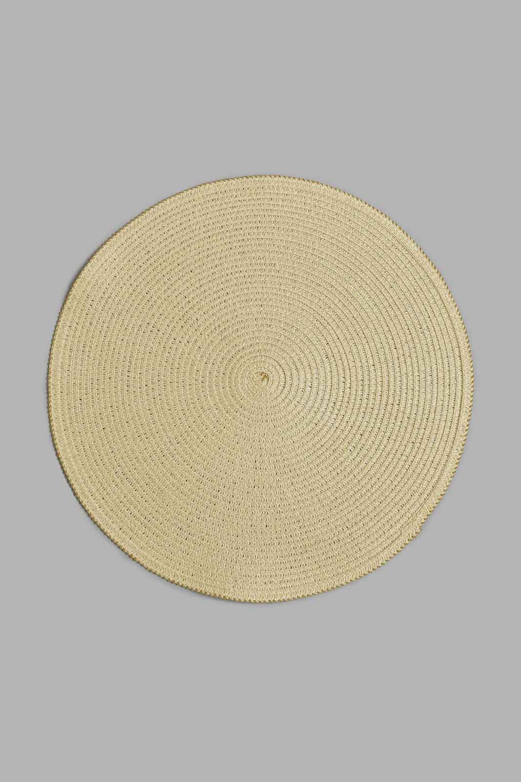 Redtag-Beige-Round-Placemat-Colour:Beige,-Filter:Home-Dining,-HMW-DIN-Placemats,-New-In,-New-In-HMW-DIN,-Non-Sale,-Section:Homewares,-W21B-Home-Dining-0