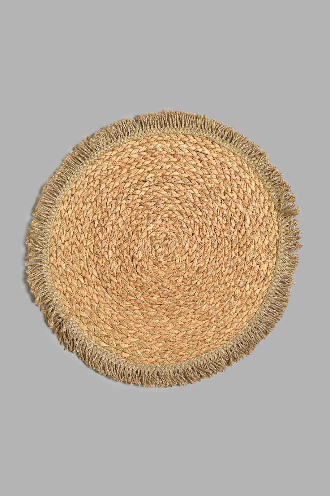 Redtag-Brown-Round-Placemat-Placemats-Home-Dining-