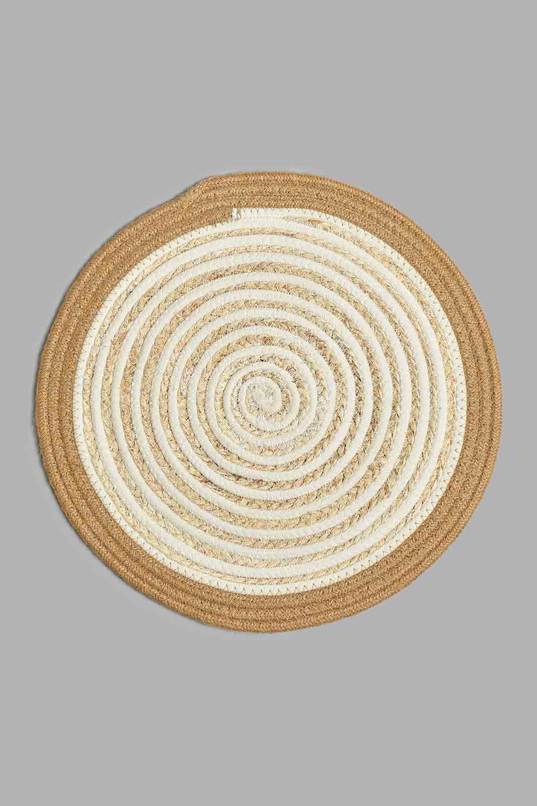 Redtag-Brown-Round-Placemat-Placemats-Home-Dining-