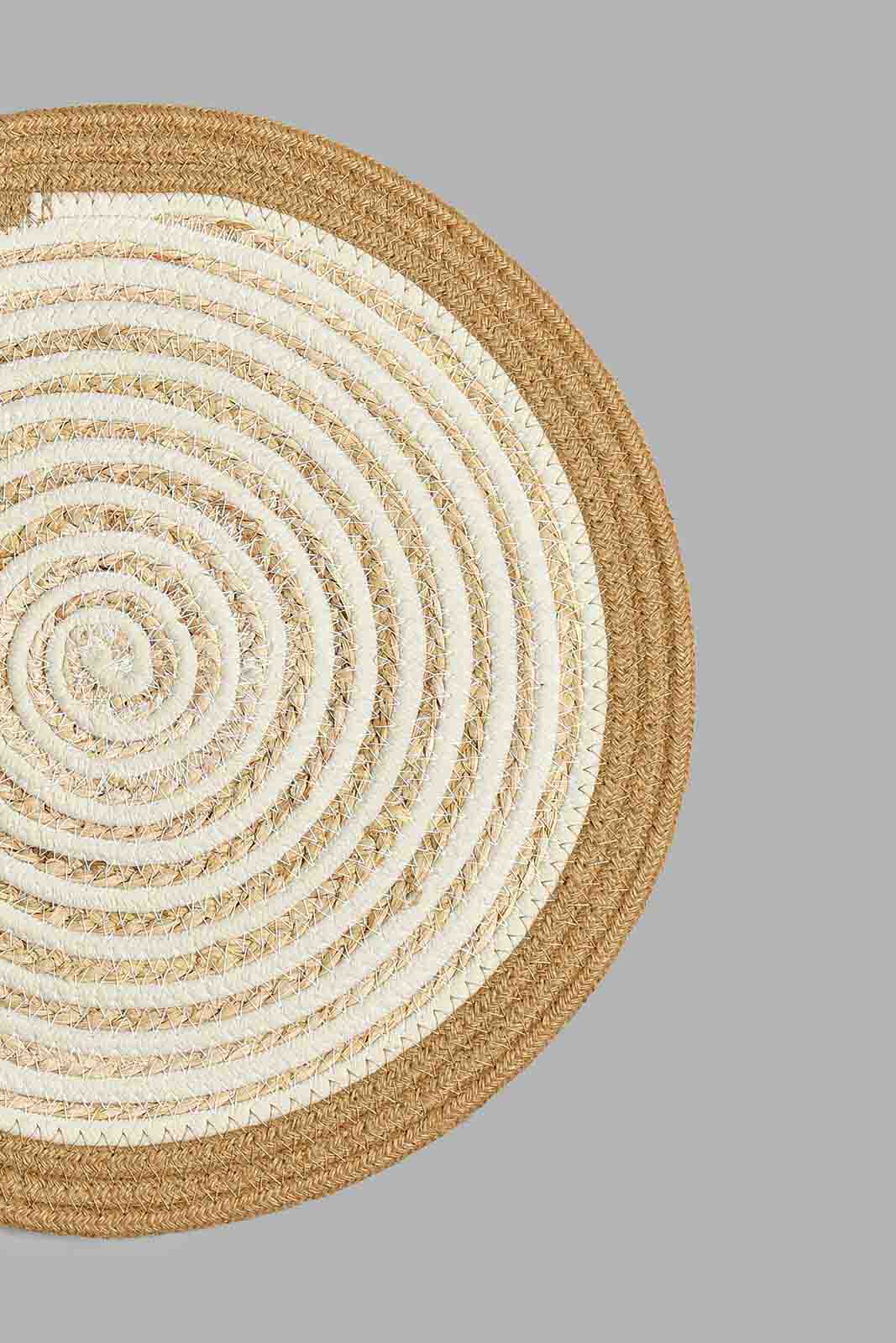 Redtag-Brown-Round-Placemat-Placemats-Home-Dining-