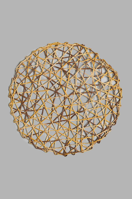 Redtag-Brown-Round-Placemat-Placemats-Home-Dining-
