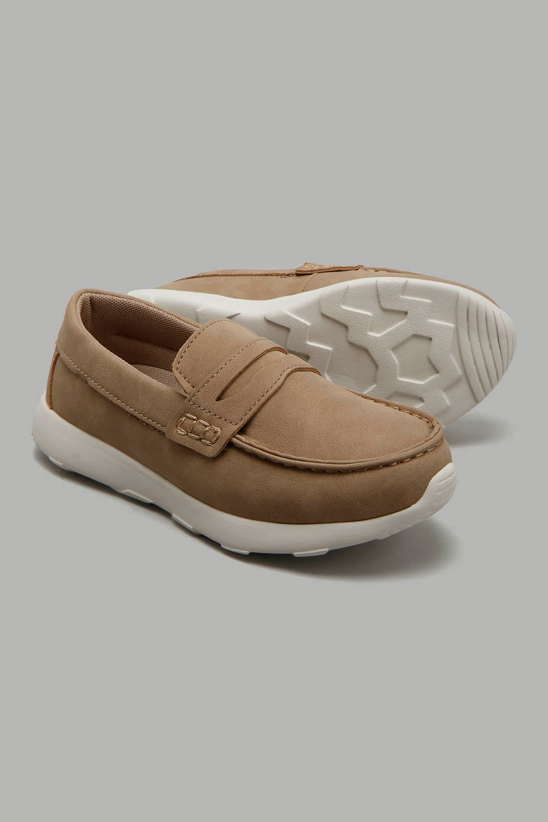 Redtag-Taupe-Peny-Loafer-Loafers-Senior-Boys-5 to 14 Years