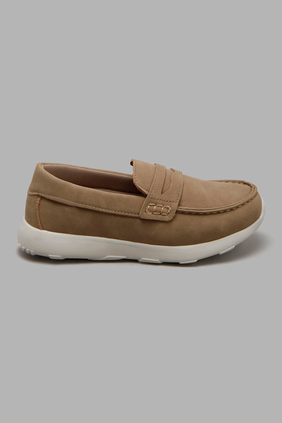 Redtag-Taupe-Peny-Loafer-Loafers-Senior-Boys-5 to 14 Years