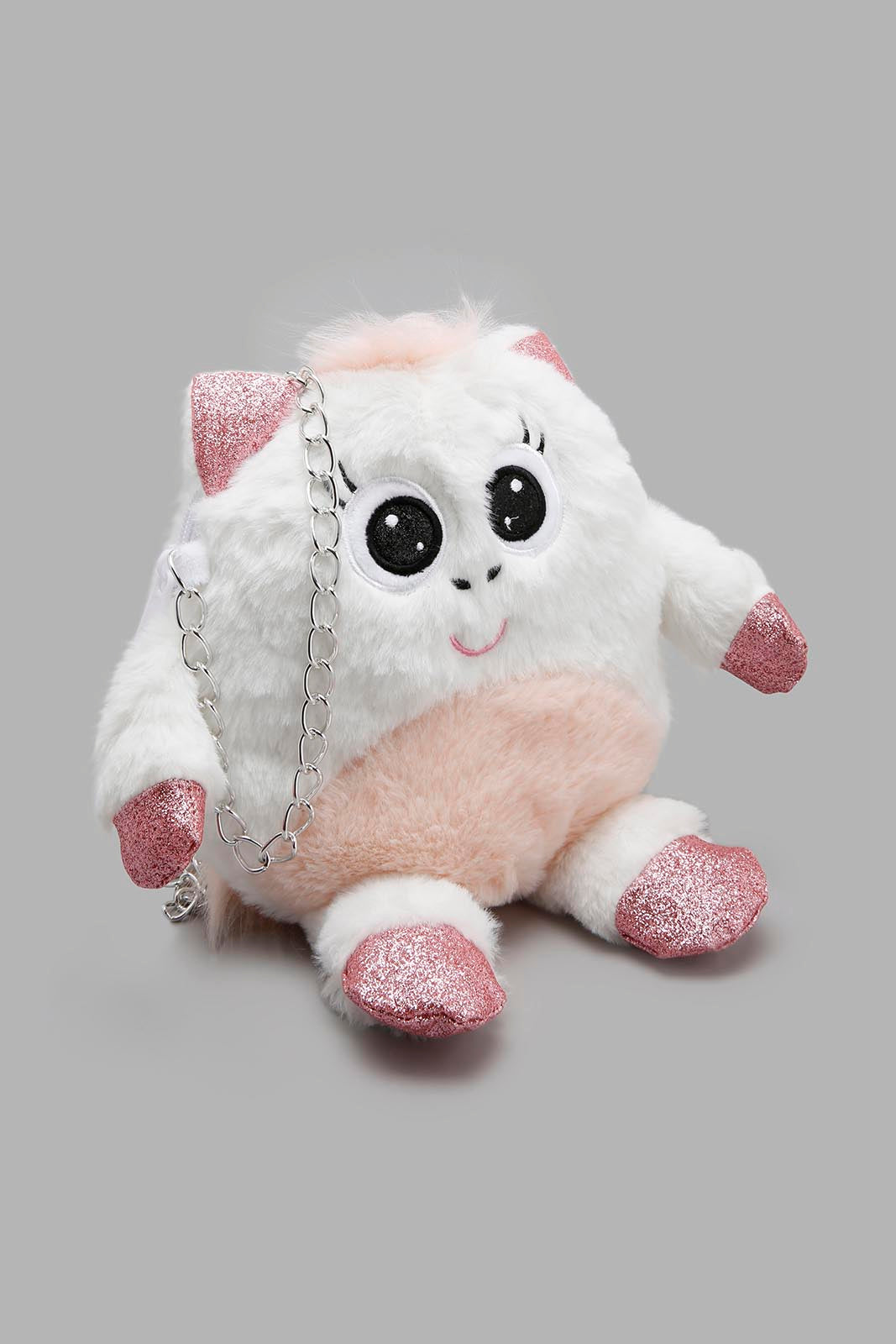 Redtag-Multicolor--Character-Faux-Fur-Crossbody-Bag-Backpacks-Girls-