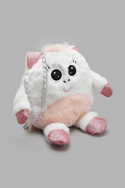 Redtag-Multicolor--Character-Faux-Fur-Crossbody-Bag-Backpacks-Girls-