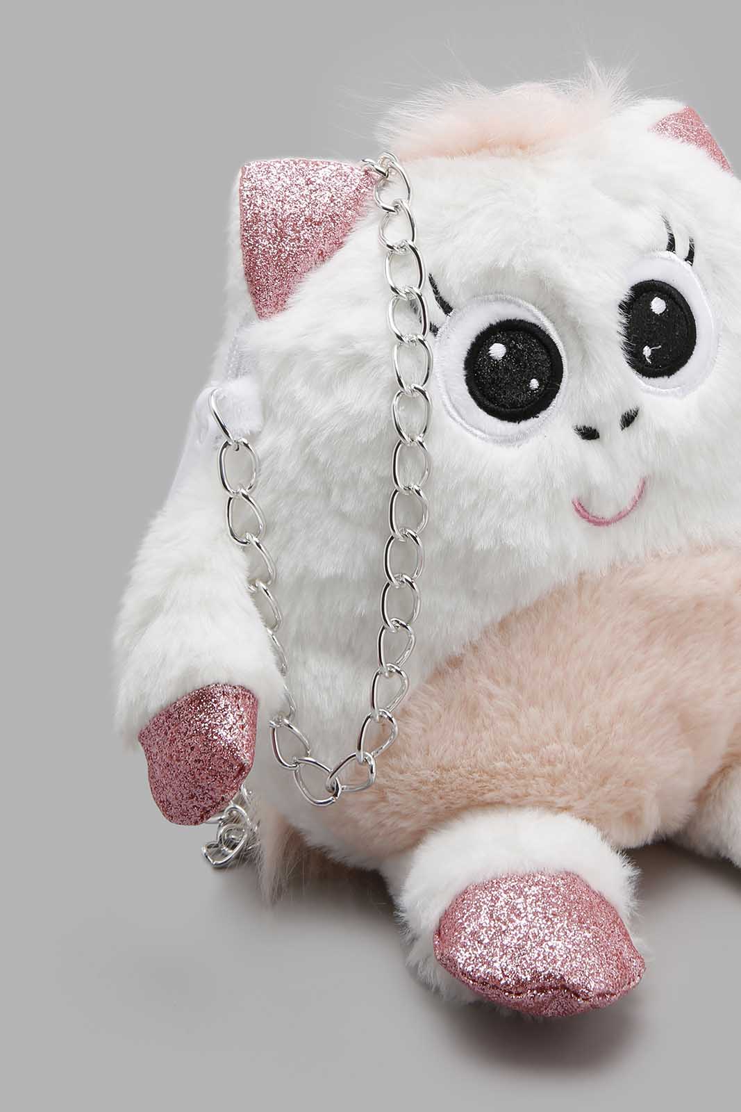 Redtag-Multicolor--Character-Faux-Fur-Crossbody-Bag-Backpacks-Girls-