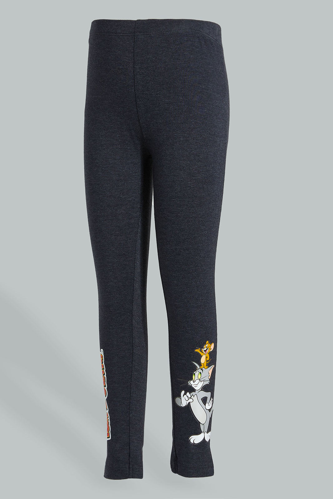 Redtag-Black-Tom-And-Jerry-Legging-Leggings-Girls-2 to 8 Years