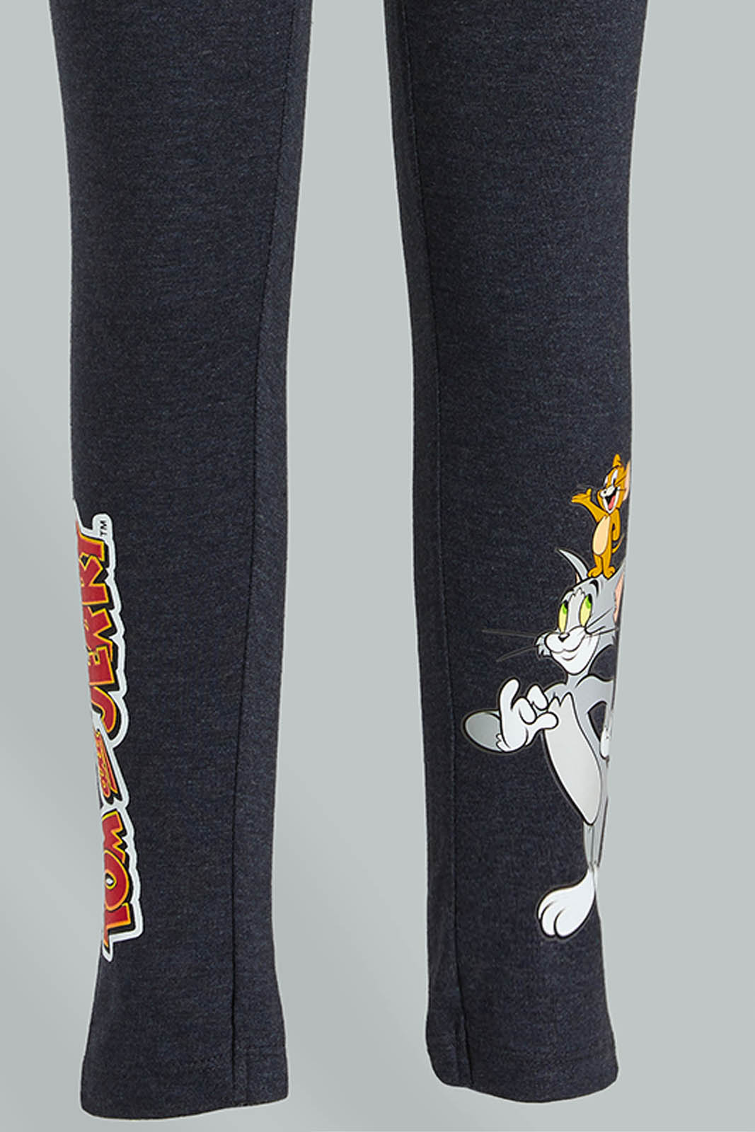 Redtag-Black-Tom-And-Jerry-Legging-Leggings-Girls-2 to 8 Years