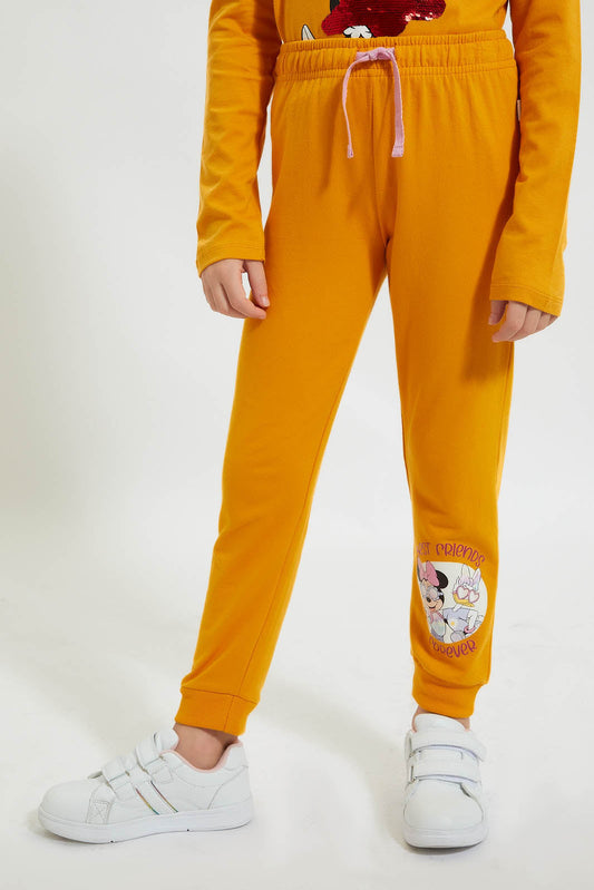 Mustard Minnie Mouse Print Jogger