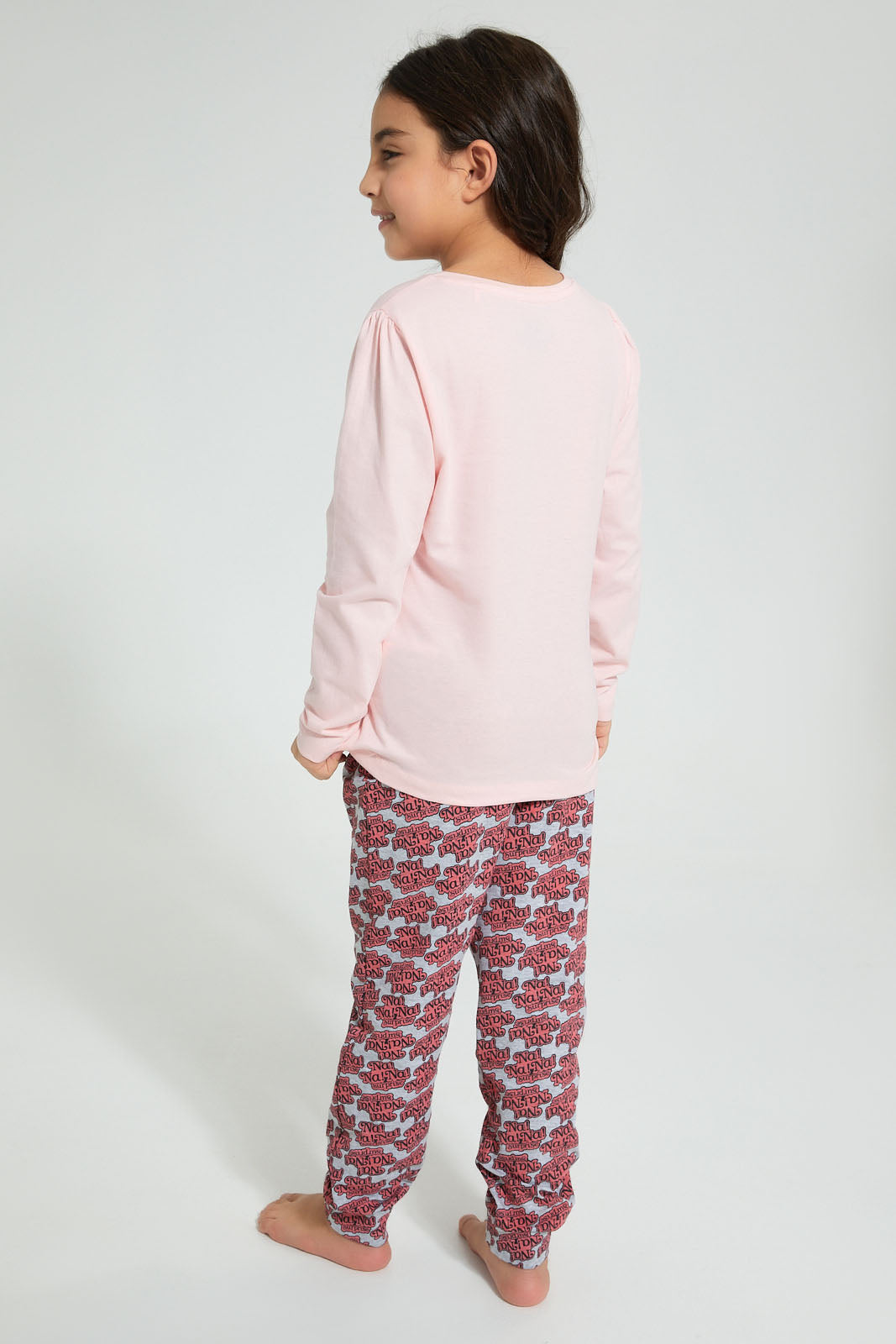 Redtag-Pink-Nana-Doll-Nightsuit-Pyjama-Sets-Girls-2 to 8 Years