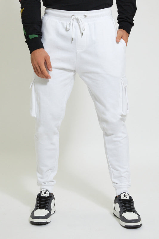Redtag-White-Printed-Jogger-Joggers-Men's-